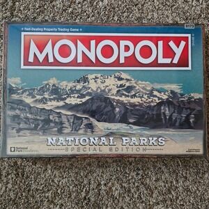 Hasbro Monopoly National Parks Board Game - Red, Blue, White, Tan